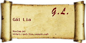 Gál Lia névjegykártya