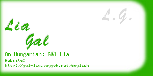lia gal business card